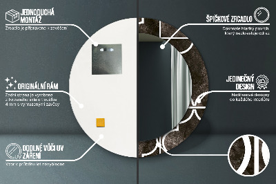 Kulaté dekorativní zrcadlo Starožitné dlaždice
