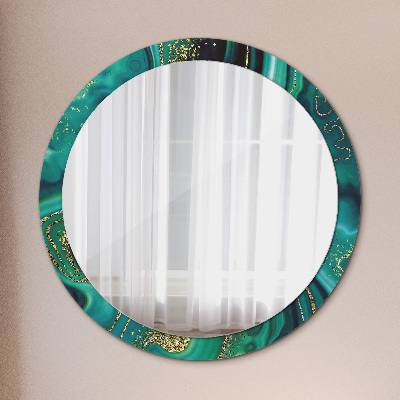 Kulaté dekorativní zrcadlo Emerald marble