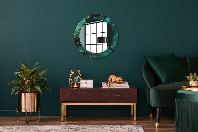 Kulaté dekorativní zrcadlo Emerald marble