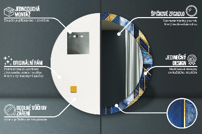 Kulaté dekorativní zrcadlo Moderní mramor