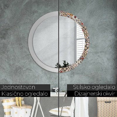 Kulaté zrcadlo s dekorem Turecký vzor