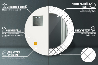 Kulaté dekorativní zrcadlo Příčné čáry