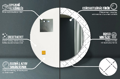 Kulaté dekorativní zrcadlo Příčné čáry