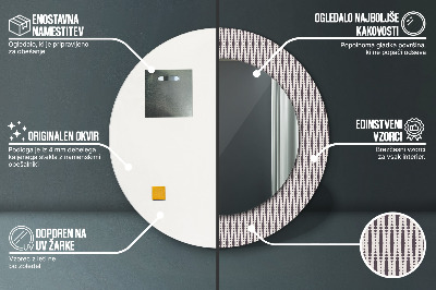 Kulaté dekorativní zrcadlo Geometrický tečka