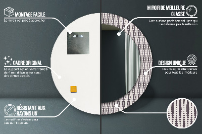 Kulaté dekorativní zrcadlo Geometrický tečka