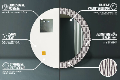 Kulaté dekorativní zrcadlo Geometrický tečka