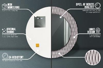 Kulaté dekorativní zrcadlo Geometrický tečka