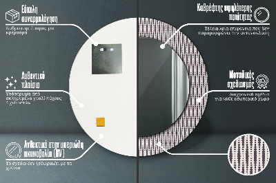 Kulaté dekorativní zrcadlo Geometrický tečka