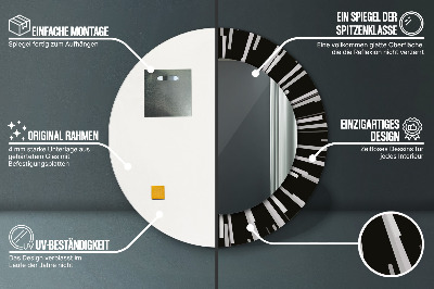 Kulaté dekorativní zrcadlo Radiální složení