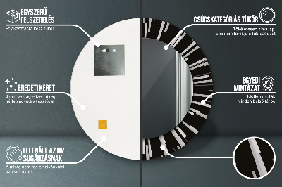 Kulaté dekorativní zrcadlo Radiální složení