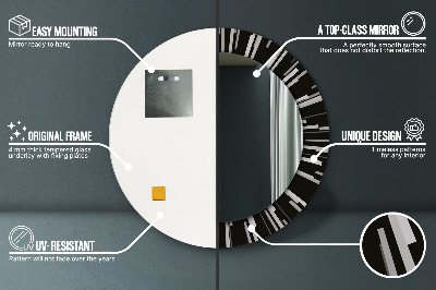 Kulaté dekorativní zrcadlo Radiální složení