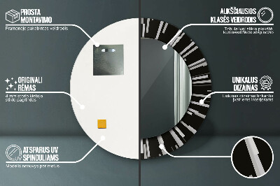 Kulaté dekorativní zrcadlo Radiální složení