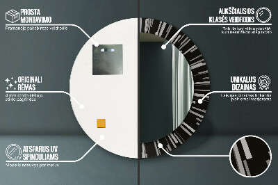 Kulaté dekorativní zrcadlo Radiální složení
