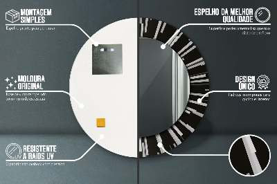 Kulaté dekorativní zrcadlo Radiální složení