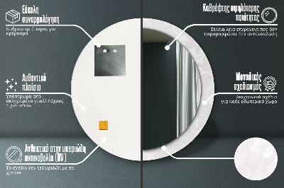 Kulaté dekorativní zrcadlo Jemná textura roccoco