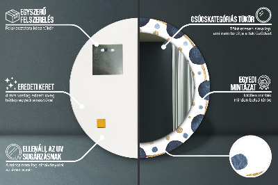 Kulaté dekorativní zrcadlo Moon mandala