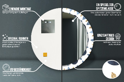 Kulaté dekorativní zrcadlo Moon mandala