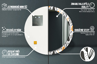 Kulaté dekorativní zrcadlo Papai vzor
