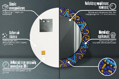 Kulaté dekorativní zrcadlo Dekorativní složení