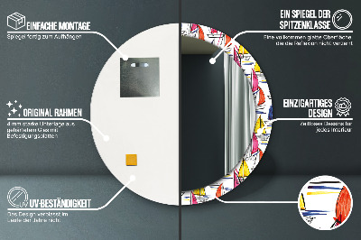 Kulaté dekorativní zrcadlo Łódź na jezeře