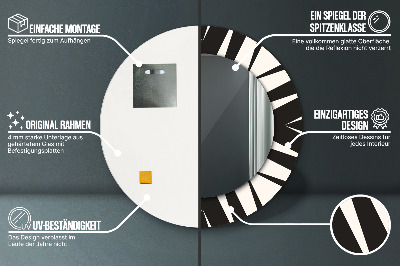 Kulaté dekorativní zrcadlo Geometrie abstrakce