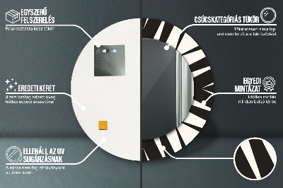 Kulaté dekorativní zrcadlo Geometrie abstrakce