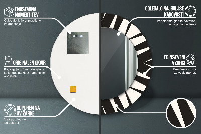 Kulaté dekorativní zrcadlo Geometrie abstrakce