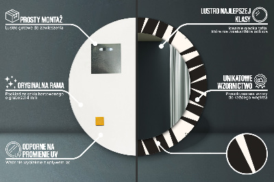 Kulaté dekorativní zrcadlo Geometrie abstrakce