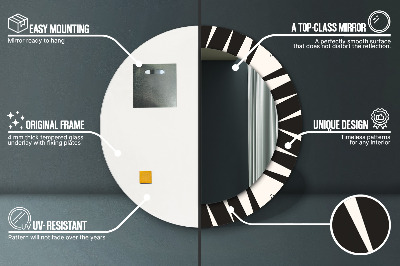 Kulaté dekorativní zrcadlo Geometrie abstrakce