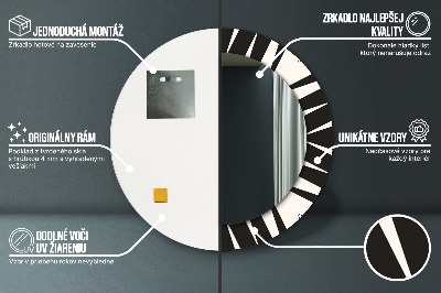 Kulaté dekorativní zrcadlo Geometrie abstrakce