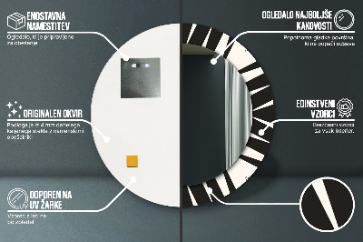 Kulaté dekorativní zrcadlo Geometrie abstrakce