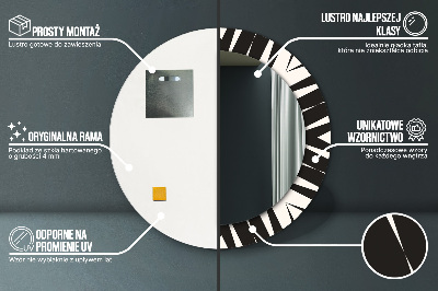 Kulaté dekorativní zrcadlo Geometrie abstrakce