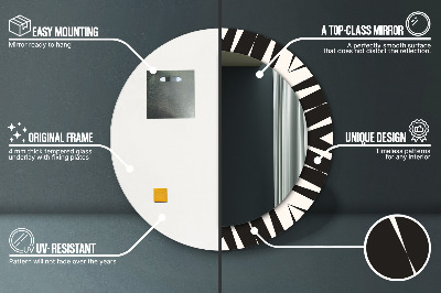 Kulaté dekorativní zrcadlo Geometrie abstrakce