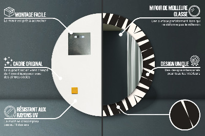 Kulaté dekorativní zrcadlo Geometrie abstrakce