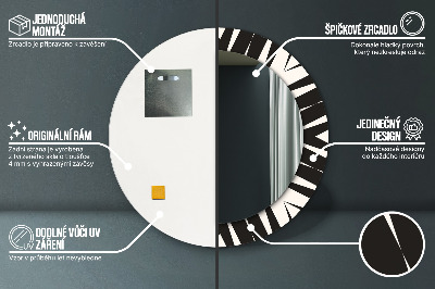 Kulaté dekorativní zrcadlo Geometrie abstrakce