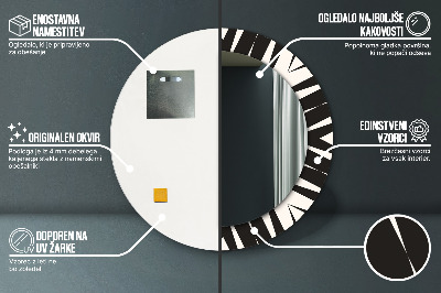 Kulaté dekorativní zrcadlo Geometrie abstrakce