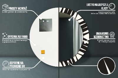 Kulaté dekorativní zrcadlo Geometrie abstrakce