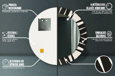 Kulaté dekorativní zrcadlo Geometrie abstrakce