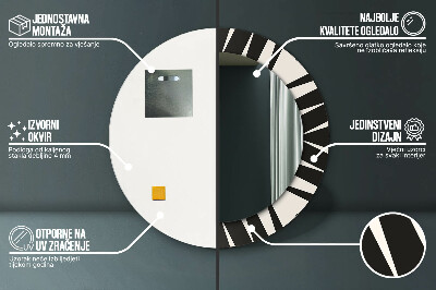 Kulaté dekorativní zrcadlo Geometrie abstrakce