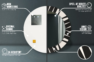 Kulaté dekorativní zrcadlo Geometrie abstrakce
