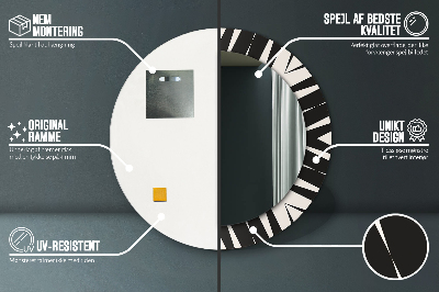 Kulaté dekorativní zrcadlo Geometrie abstrakce