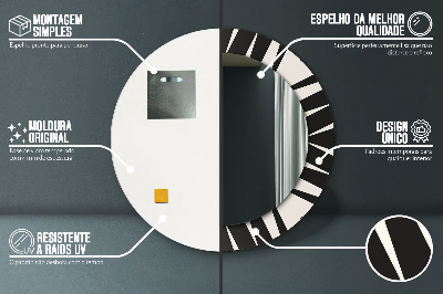 Kulaté dekorativní zrcadlo Geometrie abstrakce