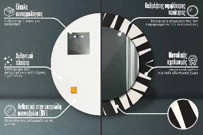 Kulaté dekorativní zrcadlo Geometrie abstrakce