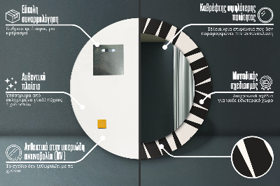 Kulaté dekorativní zrcadlo Geometrie abstrakce