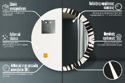 Kulaté dekorativní zrcadlo Geometrie abstrakce