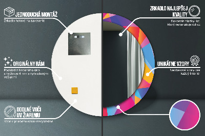 Kulaté dekorativní zrcadlo Geometrické složení