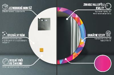 Kulaté dekorativní zrcadlo Geometrické složení