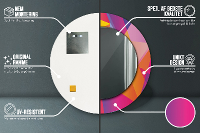 Kulaté dekorativní zrcadlo Geometrické složení