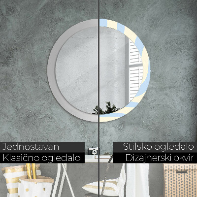 Kulaté dekorativní zrcadlo Abstraktní tvar