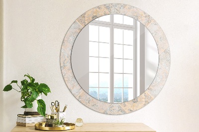 Kulaté dekorativní zrcadlo Shabby mozaika